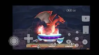 SSBB: Giant Growing Charizard vs Falco and Mr. Game & Watch