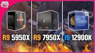 R9 5950X vs R9 7950X vs i9 12900K | Real Benchmark | Test in 11 Games | 1080p