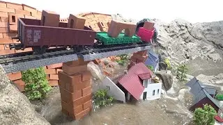 Mini Brick Dam Breach And Bridge Collapse - Diorama Dam Breach