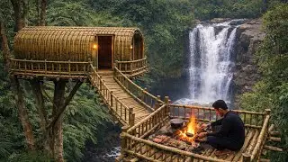 Building an Elevated Survival Shelter with a Separate Fire Platform to Avoid Ground Predators
