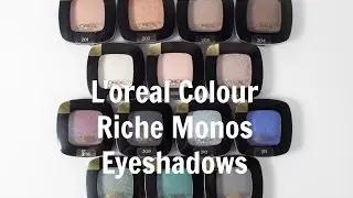 Swatches & Review: L'oreal Colour Riche Monos Eyeshadows