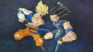 Anime Painting Mural - DragonBall Speed Painting In My Gaming Room | Timelaps