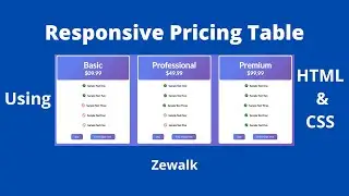 Responsive Pricing Table Using HTML & CSS [Part-2] [2022]