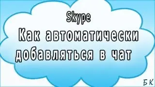 Как автоматически добавиться в чат скайп