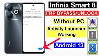 Infinix Smart 8 Frp Bypass Without Pc | Infinix (X6525) Google Account Unlock | Android 13 ||