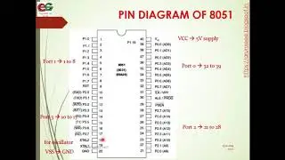 Pinout diagram of 8051 Microcontroller | KTU | EE309 | Microprocessor and Embedded Systems | EEE |S5
