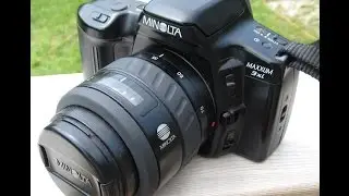 Minolta Maxxum 3xi 35mm SLR camera (1994) + test photos