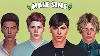 MEGA PACK OF 4 ALPHA MALE SIMS + Hair, Clothing & Accessories - The Sims 4