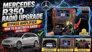 2007 Mercedes benz R350 How to bypass the amplifier install Bluetooth radio with Metra dash kit