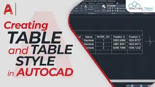 How to Create Table & Table Style in AutoCAD | Creating New Table Style Using Table Command