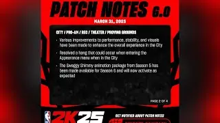 NBA 2K25 SEASON 6 UPDATE DROPPED TODAY! LETS SEE WHAT THEY PATCHED LIVE