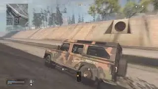 Warzone epic car chase, cinematic kill shot