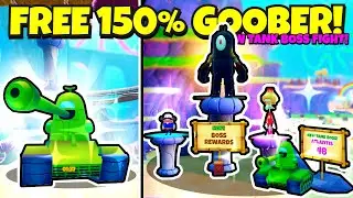 FREE 150% GINORMOUS GOOBER And TANK BOSS FIGHT! | Roblox SpongeBob Simulator