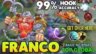 99% HOOK ACCURACY!!TOP GLOBAL FRANCO BEST BUILD 2021 - FRANCO MOBILE LEGENDS