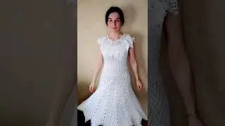 Белое платье крючком