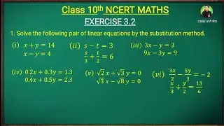 Maths class 10 Ex 3.2 q1 | Linear Equations in two variables Class 10 | maths class 10 ex 3.2