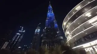 BURJ KHALIFA DANCING FOUNTAIN  DUBAI NIGHT VIEW  | STAYCATION