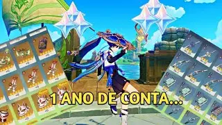 Mostrando minha conta de GENSHIN depois de 1 ano - Genshin Impact