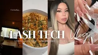 DAY IN THE LIFE OF A LASH TECH VLOG | UNWIND + GYM TINGZ + AT HOME VIBES + LOTS OF LASHING