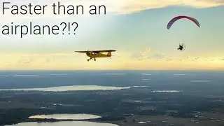 Paramotor Vs. Airplane!!!