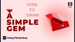 How to make a Simple Gem in Photoshop | Game UI Design | Game UI Design in Adobe Photoshop