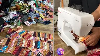 Old clothe reused into bedsheet naking at home - best out of waste
