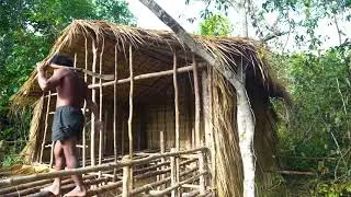 Beautiful Bamboo House on Rain Flood Forest