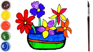 How to draw a flower vase?