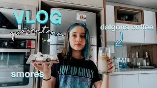 um dia comigo na quarentena (smores, dalgona coffee, bullet journal...)