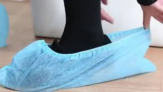 100 PCS 400g Disposable Shoe Covers Indoor Cleaning Floor Thicken Non-Woven Fabric Overshoes