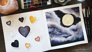 Beginner Friendly Watercolor Tutorial: Dreamy Autumn Moon