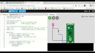 PWM LED Fade Effect on Raspberry Pi | Wokwi Simulation (MicroPython)