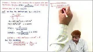 L76 Numerical example on PI controller design using root locus approach