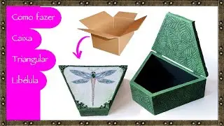 Idéia de Caixa Triângular Vintage / Libélula | DIY arte em papelão