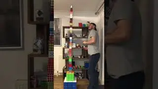 The biggest Rubik’s cube tower #shorts