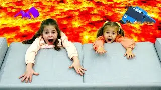 Пол это лава the floor is lava и смешные истории с папой от Нади и Любы