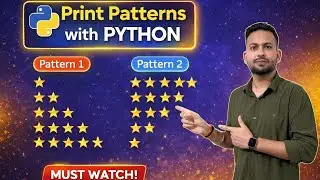 Python Pattern Printing 🔥 | Star Patterns Using Nested Loops | Interview Question 