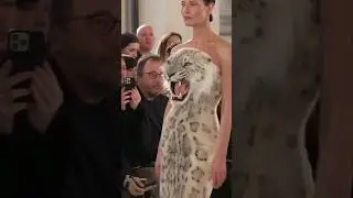Shalom Harlow walking for Spring 2023 Schiaparelli