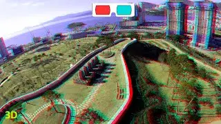 Drone 3D video, 4K, Park, 3D Aerial video, Drone 3D, ANAGLYPH, Red/Cyan glasses 👓