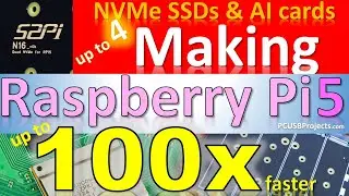 Making Raspberry Pi 5 a beast with up to 4 AI cards and/or PCIe NVMe SSD M.2 Drives (52Pi sponsored)