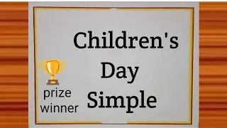 Children's Day Drawing || How to Draw Children's Day Drawing Very Easy || Childrens Day Poster