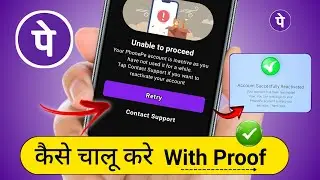 Unable To Proceed PhonePe Problem | Your phonepe account is inactive as you haven't used