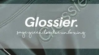 glossier LIMITED EDITION sage green hoodie unboxing + discount link 🌿