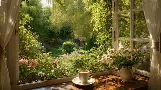 cozy morning vibes 🌿 soft piano playlist for slow mornings in a sunlit garden