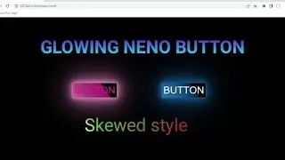 Skewed Glowing Neon Button HTML CSS ||Button Hover Effect HTML CSS || CSS project