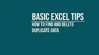 [BASIC] How to Find and Delete Duplicate in Excel