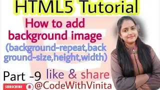 HTML Tutorials|Part-9|How to add background image in html|vs-code|