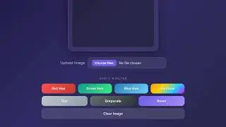 Image Filter App Using HTML, CSS & JavaScript | Image Processing Project
