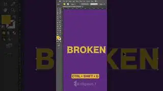 Broken text in Adobe illustrator #phoshop #photoshoptutorial #photoshopt #2024reel #adobe