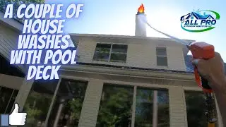 A Couple of House Washes with Pool Deck
